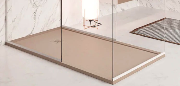 Platos de ducha de resina con borde